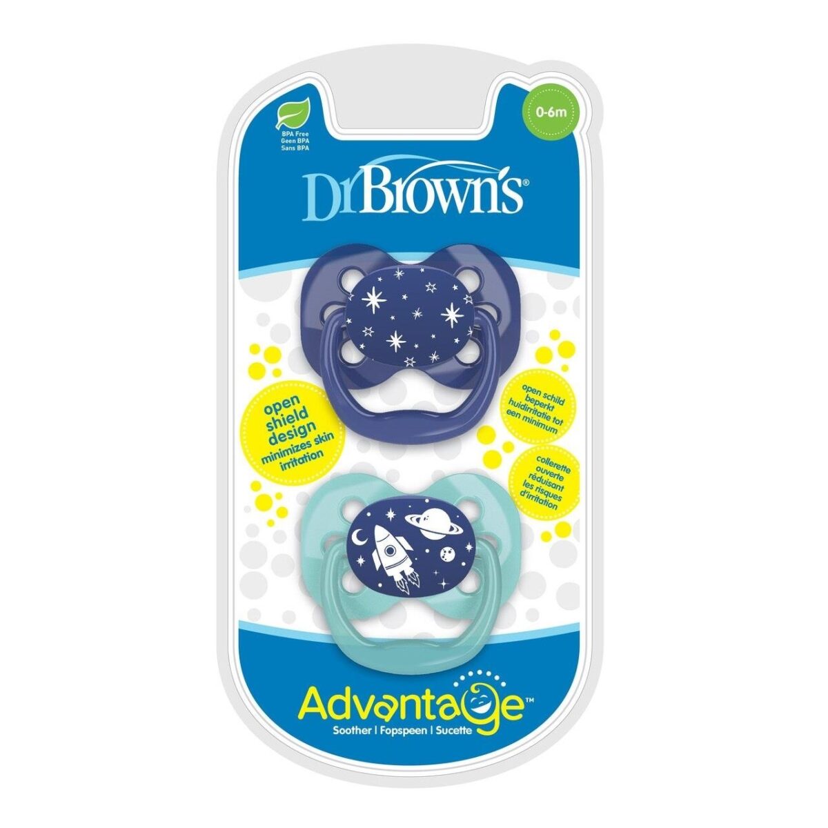 Dr Browns – Πιπίλα Σιλικόνης Advantage 0-6m Μπλε 2τμχ. Dr Browns – Πιπίλα Σιλικόνης Advantage 0-6m Μπλε 2τμχ.